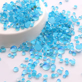 Mixed Sizes Mocha Aquamarine Mermaid Tears Glass Half Pearls Rhinestones For Nail Art WholesaleRhinestone